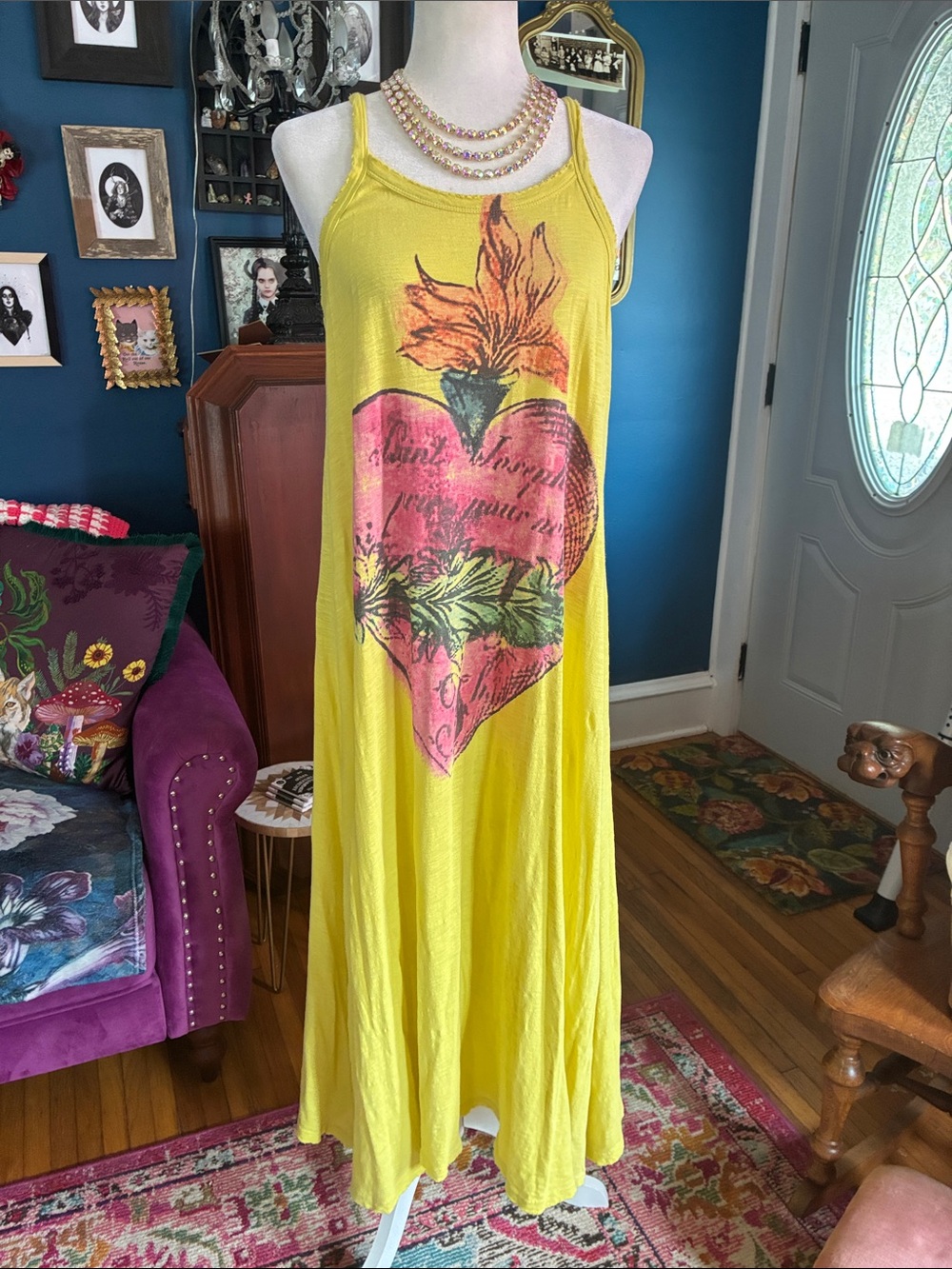 Magnolia Pearl Awaken Heart Lana Tank Dress Horchata OS